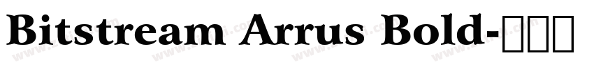 Bitstream Arrus Bold字体转换